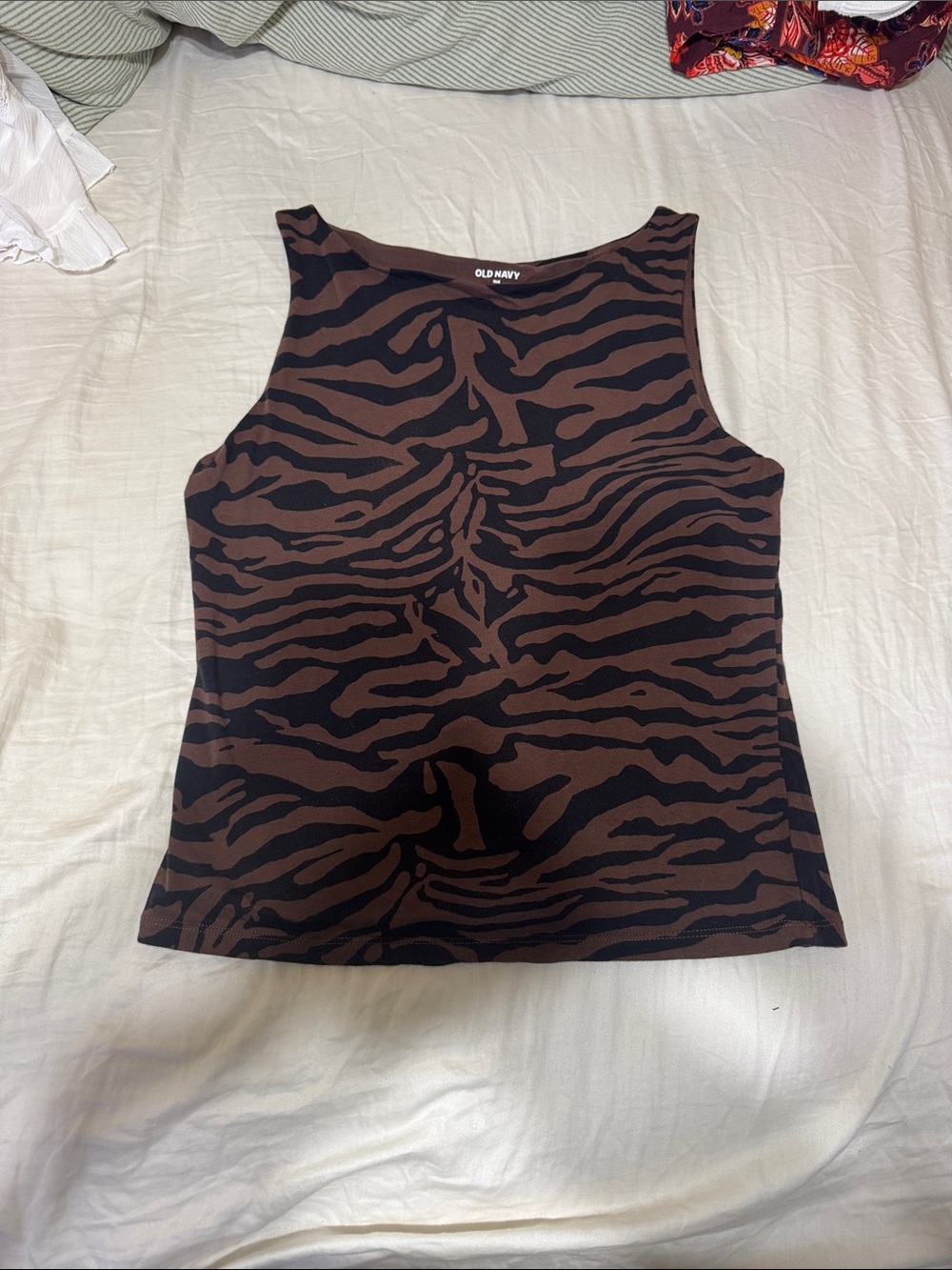 Old Navy Brown & Black Zebra-Pattern Tank
